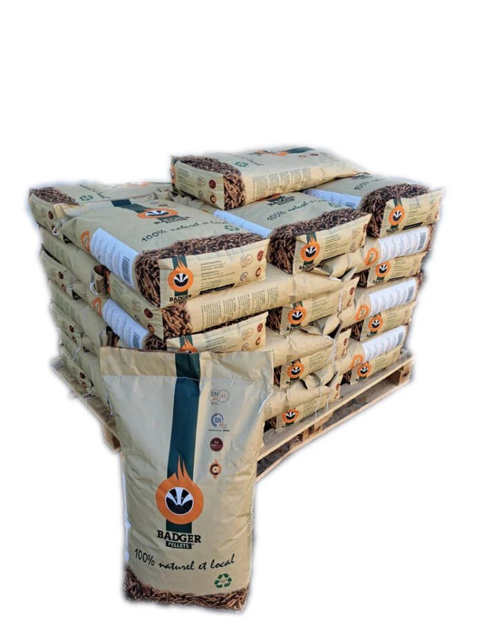 Granulés bois BADGER un demi Palette de 36 sacs de 15 kg